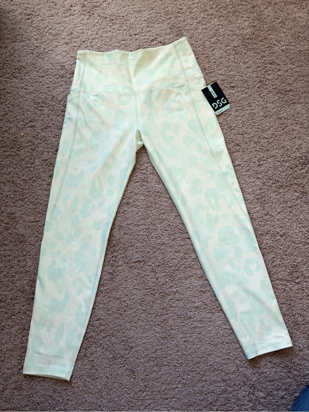 NWT DSG Mint Green Leopard-Print Leggings